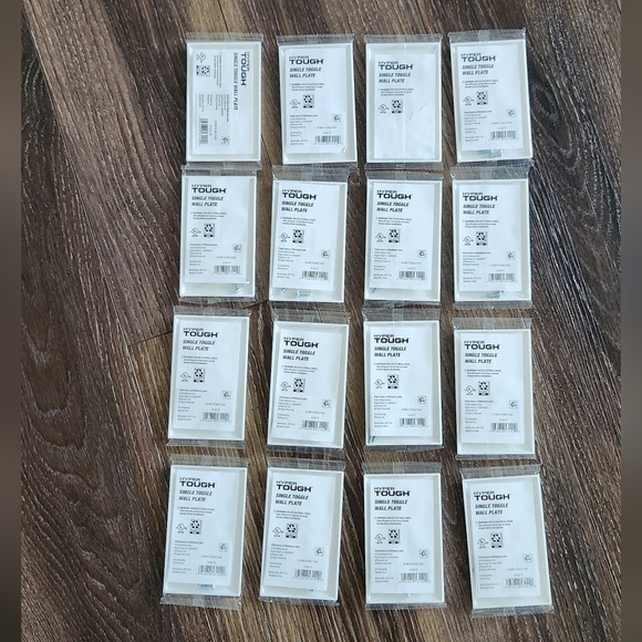 16 Hyper Tough Wallplates, Single Switch, White, 5in, 53142-T1 - NEW in package - Picture 3 of 16